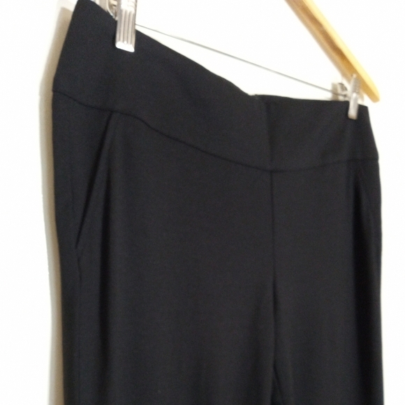 Cabi black boot cut career pant with back zip entry faux pockets women size 10L - Picture 3 of 11